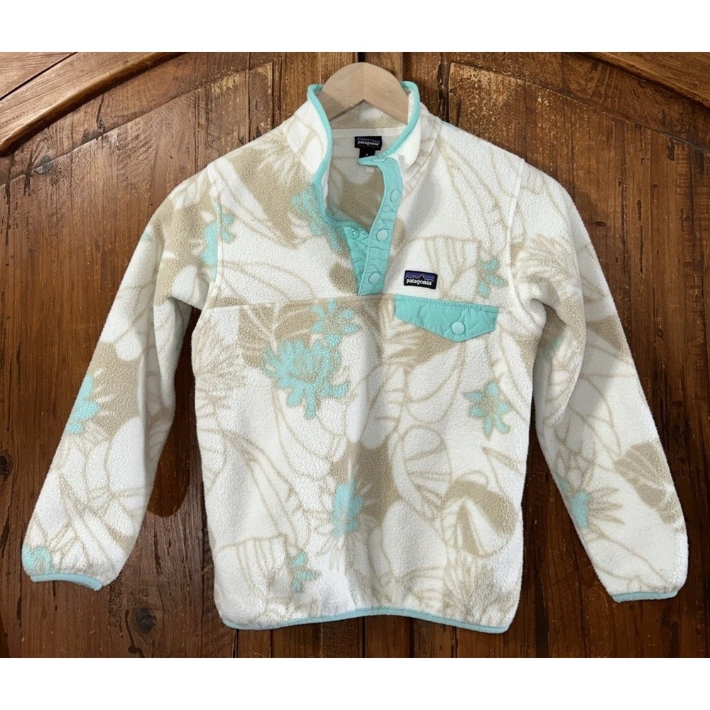 Girls Patagonia Synchilla Snap-T Fleece Pullover Sz Small 7-8 STY65546